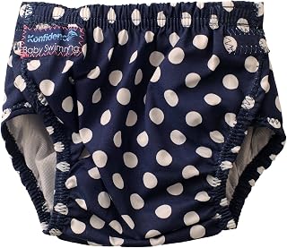 Konfidence - Pañal para Piscina (Talla única), diseño de Lunares, bebé, Color Azul - Navy Polka Dot, tamaño Talla única