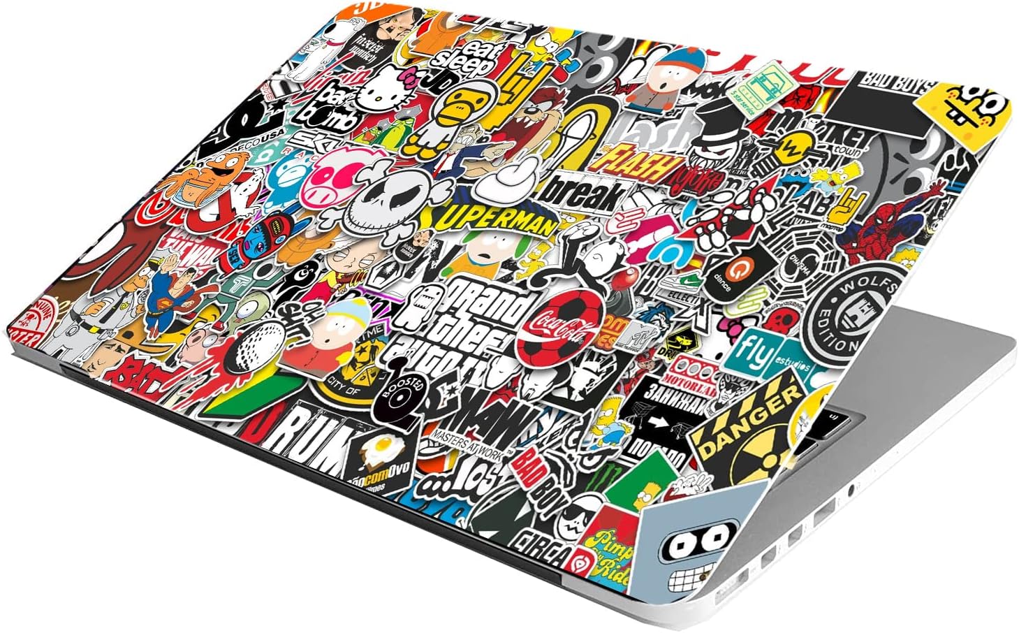 Laptop Skin Stickers HD Quality Sticker for Laptops Upto 15.6" Compatible with Apple/Dell/HP/Lenovo/Acer/Asus/Sony (Dustproof|Waterproof|Scratchproof|Reusable) - Cartoon EDS