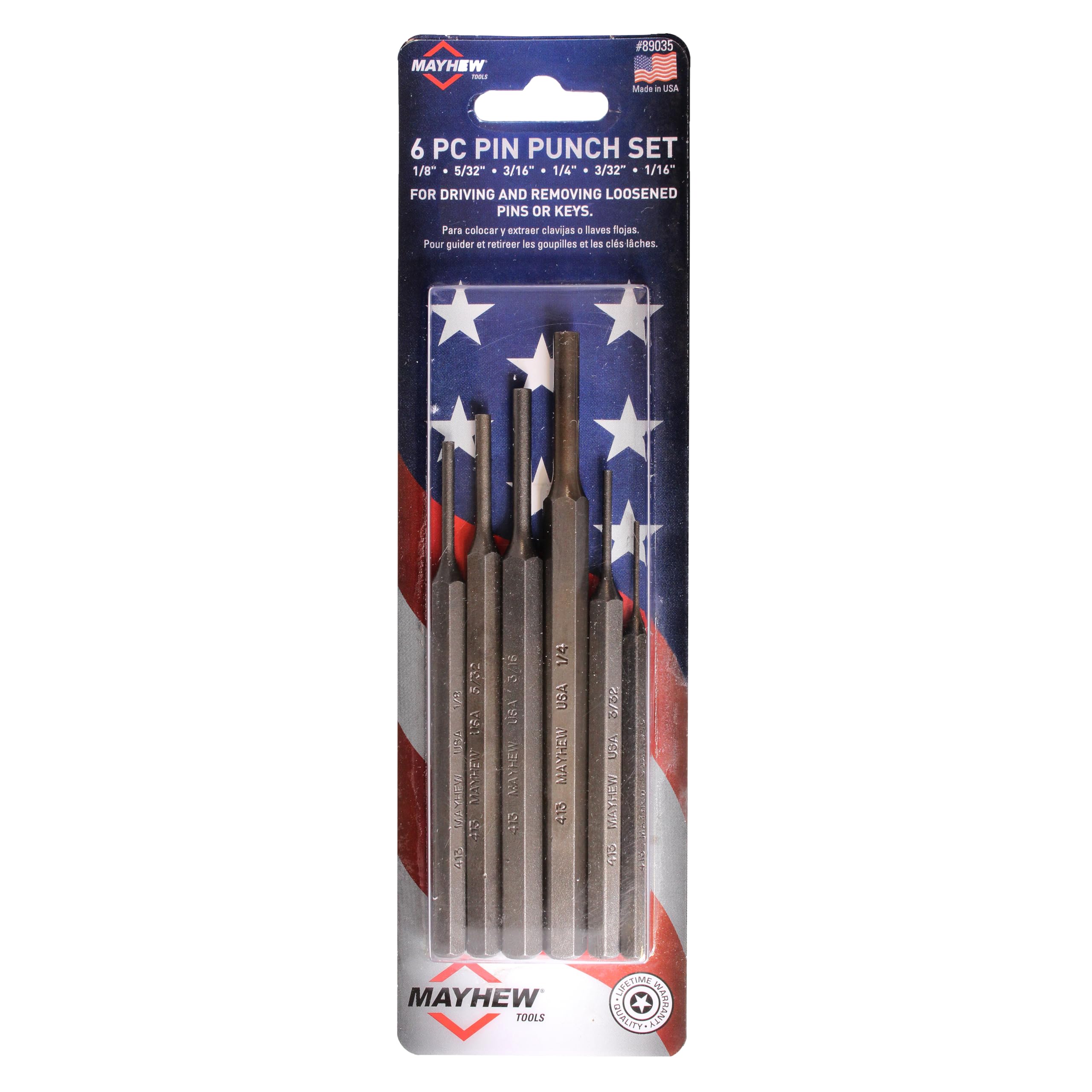 Image secondaire de Lot de 6 Chasse-Goupilles Mayhew Tools - Outils en Acier Alliés