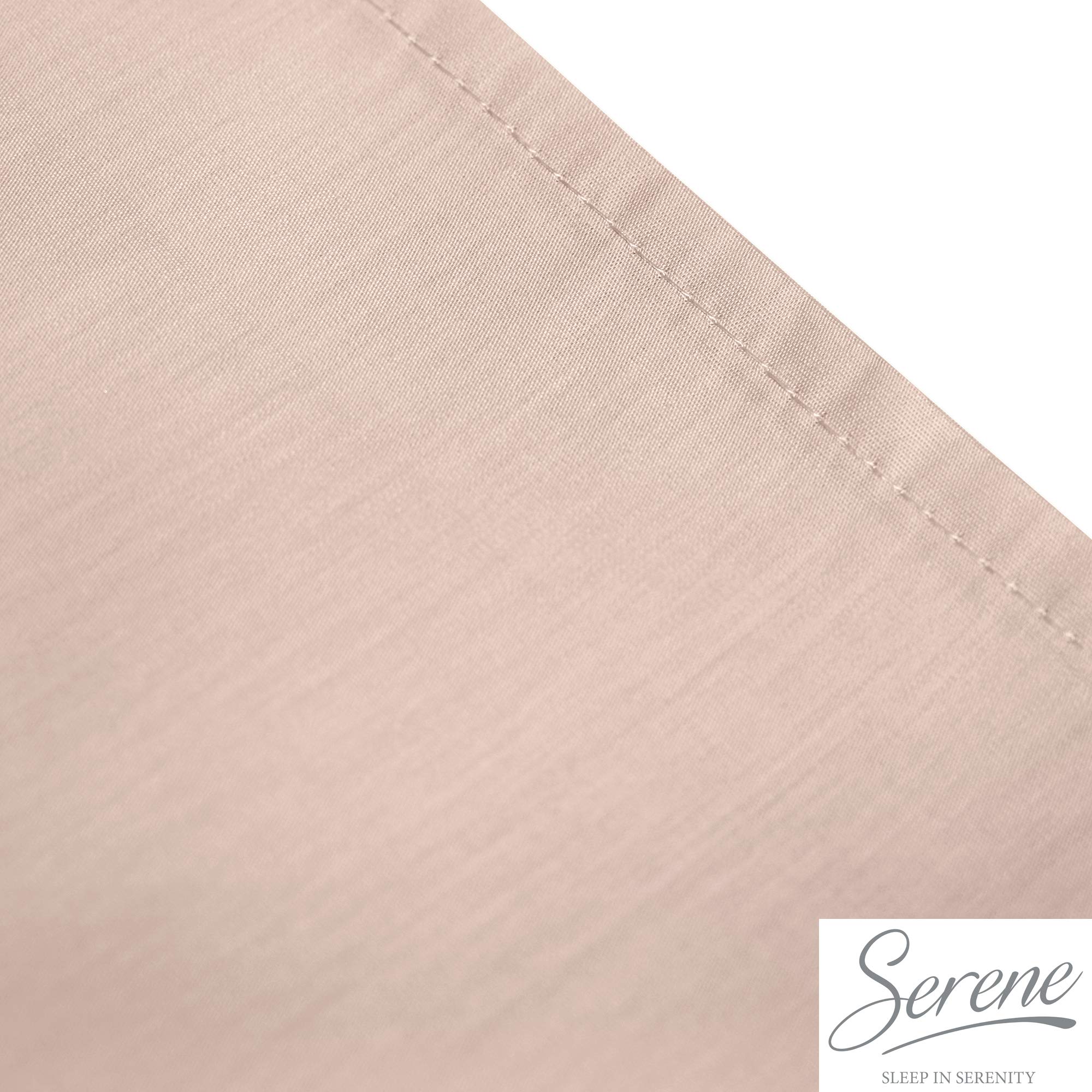 Serene, Blush Pink Fitted Sheet, 32cm Deep, Super King Size (200 x 180 x 32cm), Soft Polycotton, Elastic Corners - Image 3