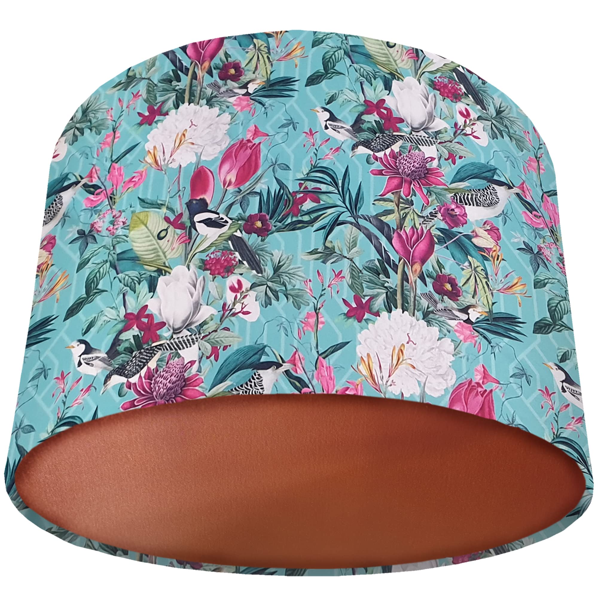 UK Handmade Bird Velvet Light Shade - Choice of Colours (Copper)