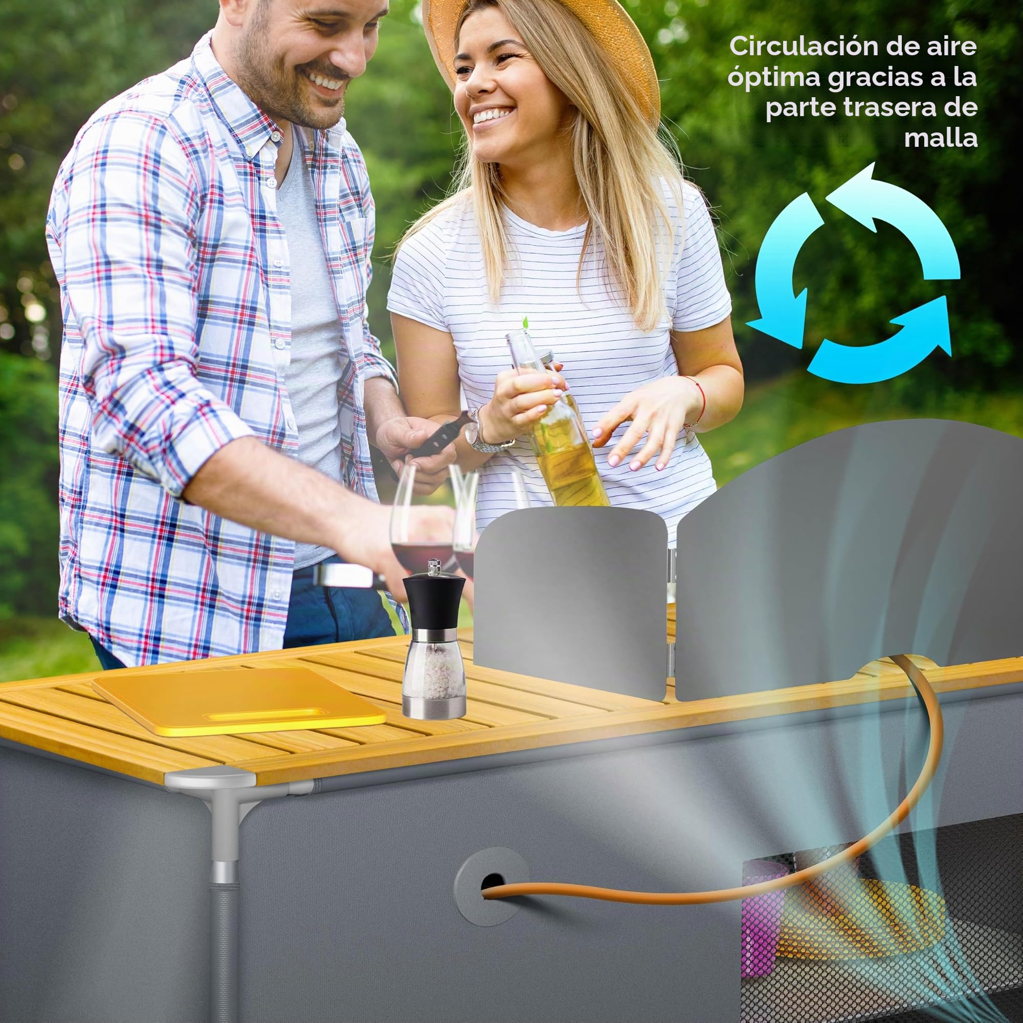 KESSER® Cocina de camping, incluye bolsa de transporte y juego de vasos, armario de camping, armario plegable, con estructura de aluminio, cocina de viaje, caja de cocina, armario para tienda de