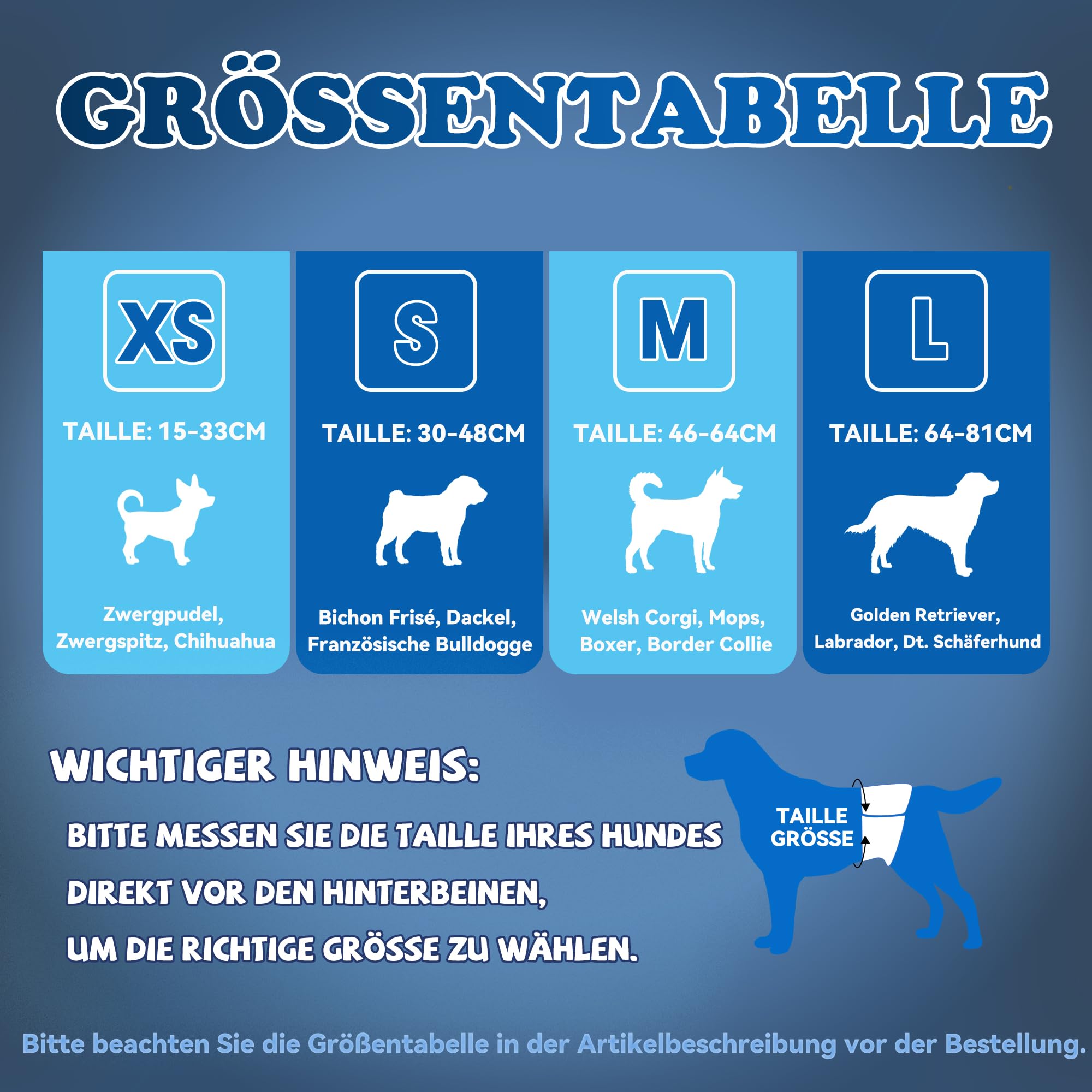 LeapSheep Pañales para perros para perros (50, L)