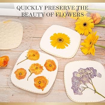 Microfleur Max Microwave Flower Pressing Kit - Complete DIY Floral Pressing Set Tweezers Soft Cover Book 9 23cm Pressing Flower Frame Scrapbooking Art