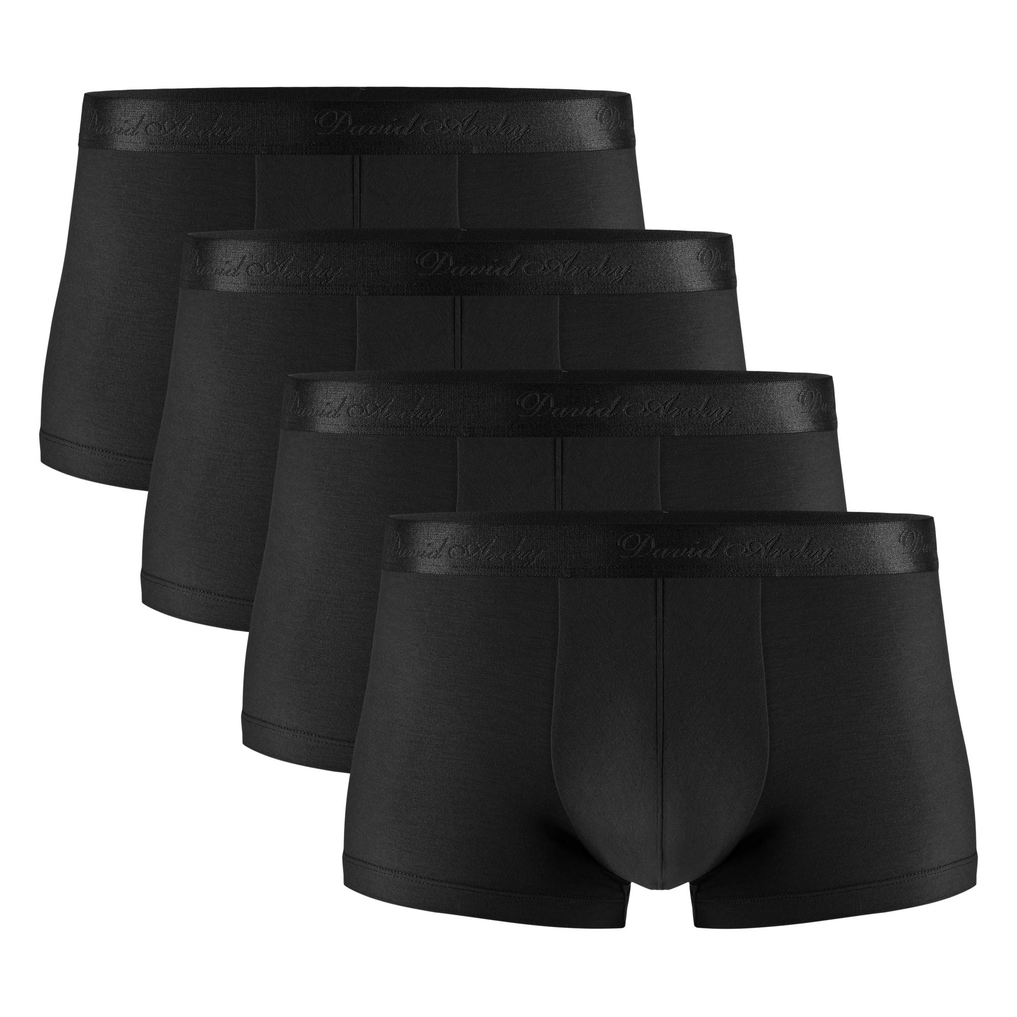 DAVID ARCHYMen's Underwear Ultra Soft Micro Modal Trunks Boxer Briefs with Fly Boxer Shorts