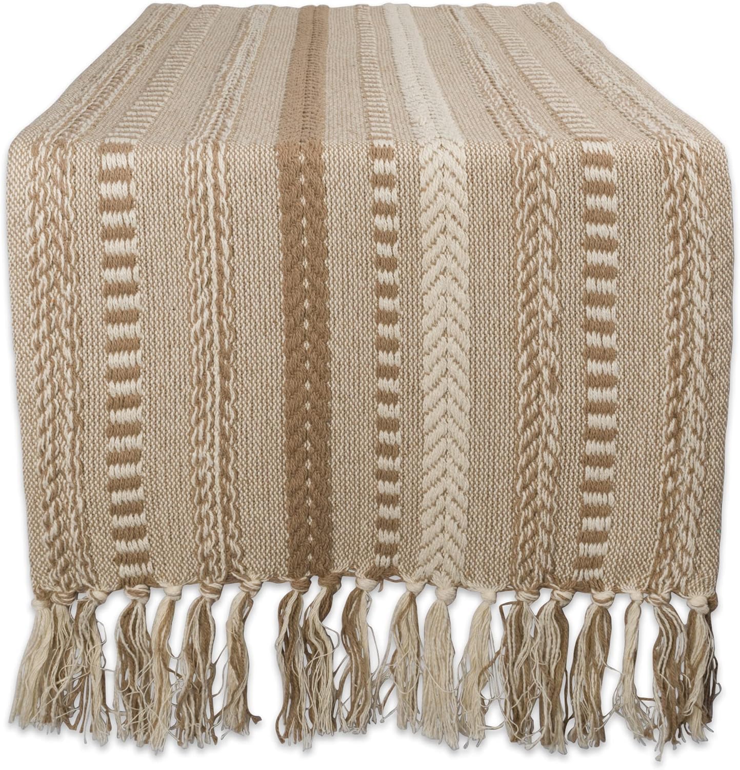 Premium Cotton Designer Table Runner -14x72 Inches (Beige), Elegant Décor for Dining Tables Center Table, Console, Events - Image 2