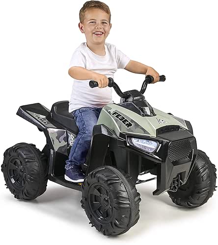 Feber - Quad Boxer, Batterie véhicule Electrique, 12 V, Vert