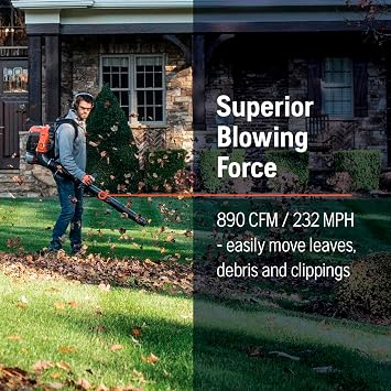 Husqvarna 360BT Gas Backpack Leaf Blower, 65.6-cc 3.81-HP 2-Cycle