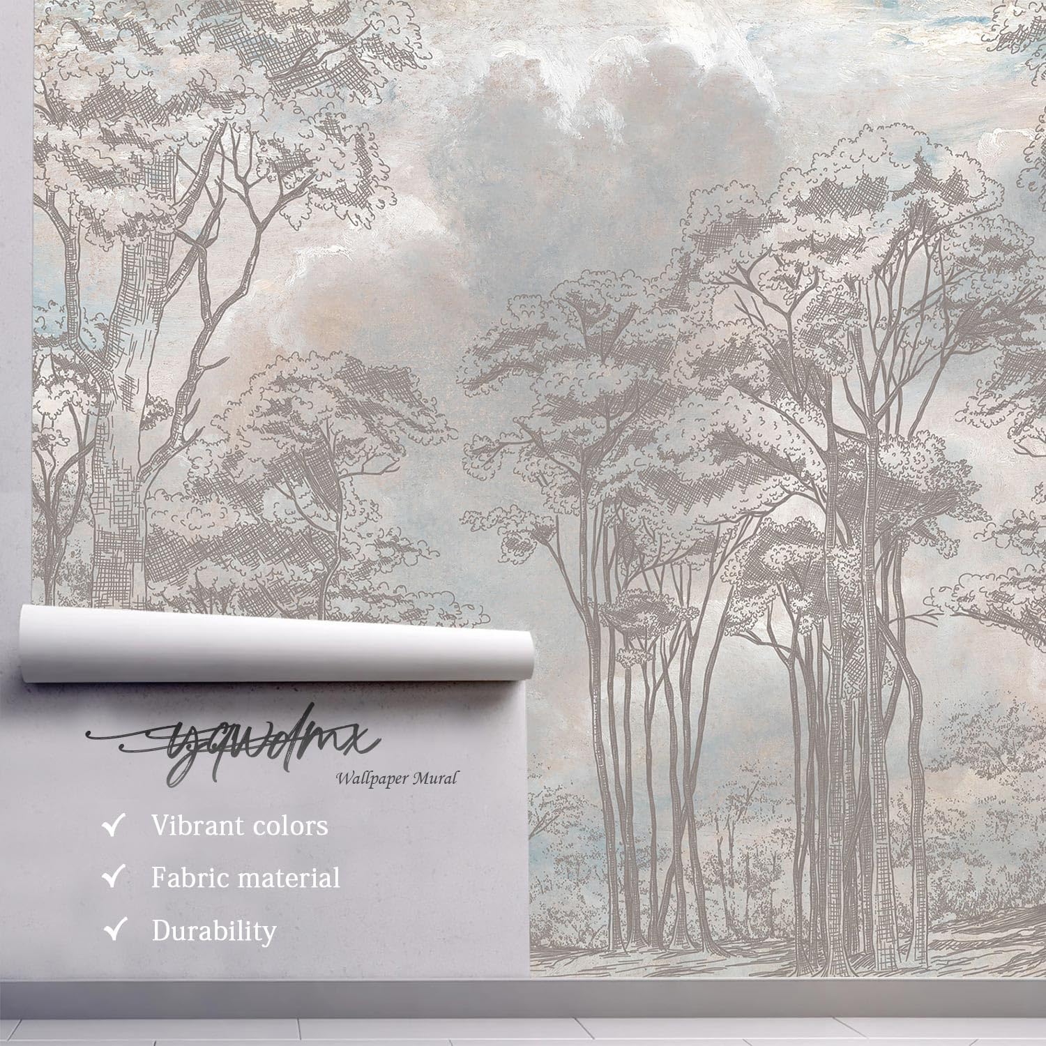 3D Cave Waterfall Natural Landscape Wallpaper for Bedroom (Not Peel and Stick)