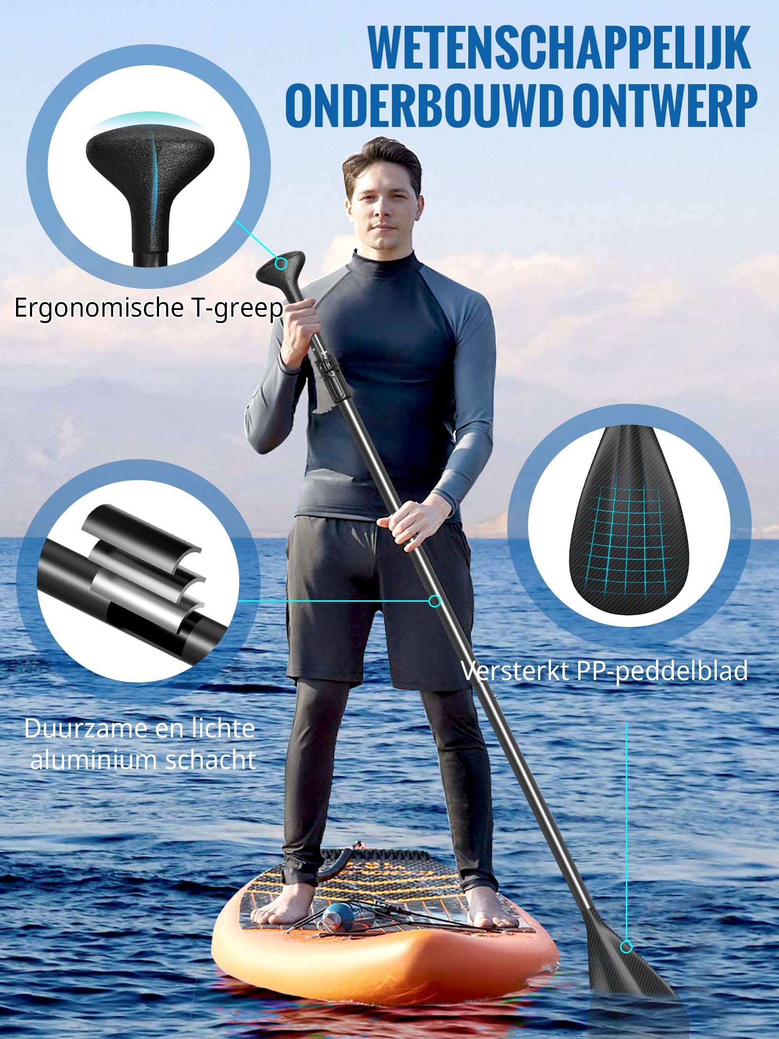 Remo 2 en 1 para skinraft/paddle board