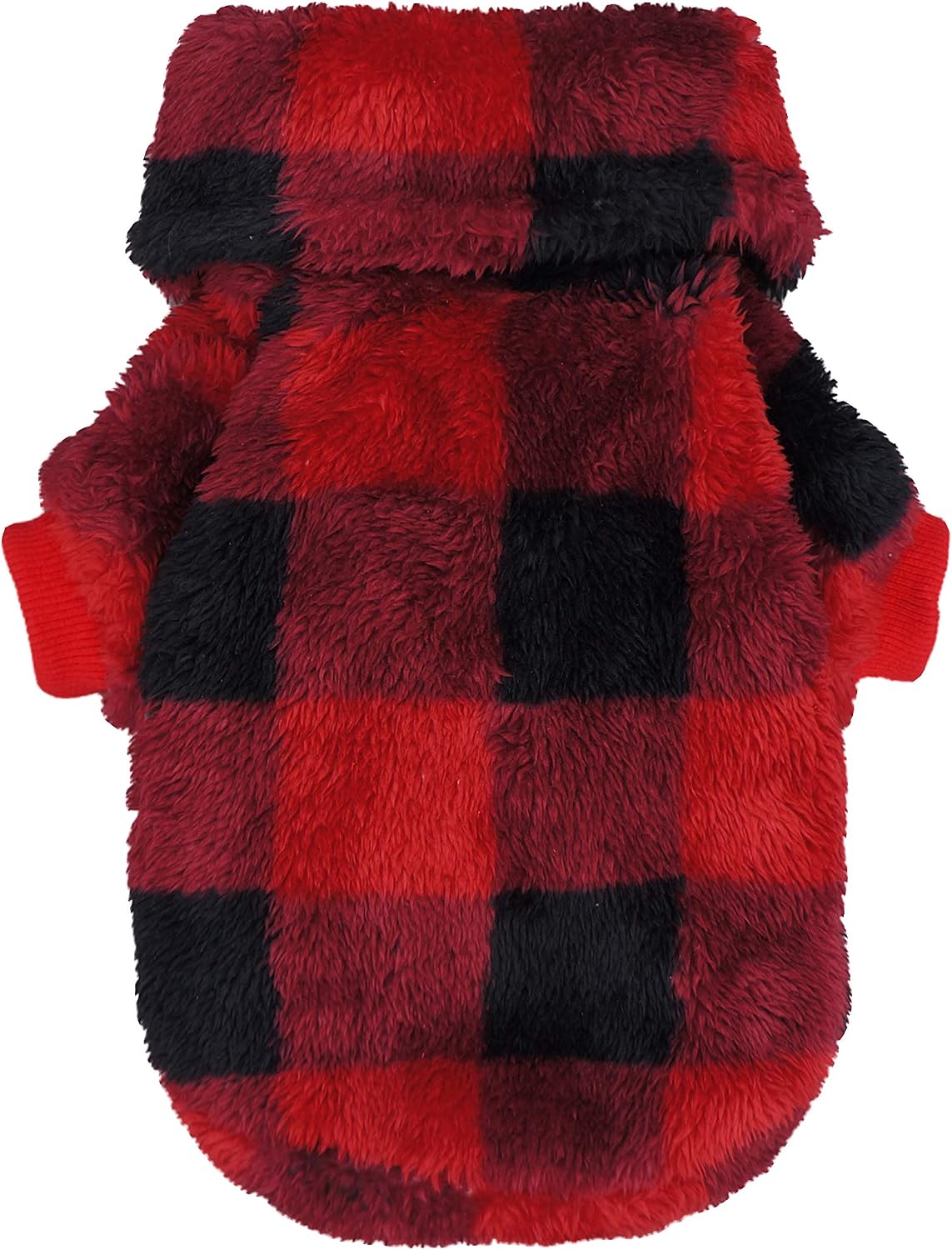 Fitwarm Thermal Turtleneck Dog Winter Coats Thick Velvet Pet Cold Weather Clothes Puppy Jackets Red XXL