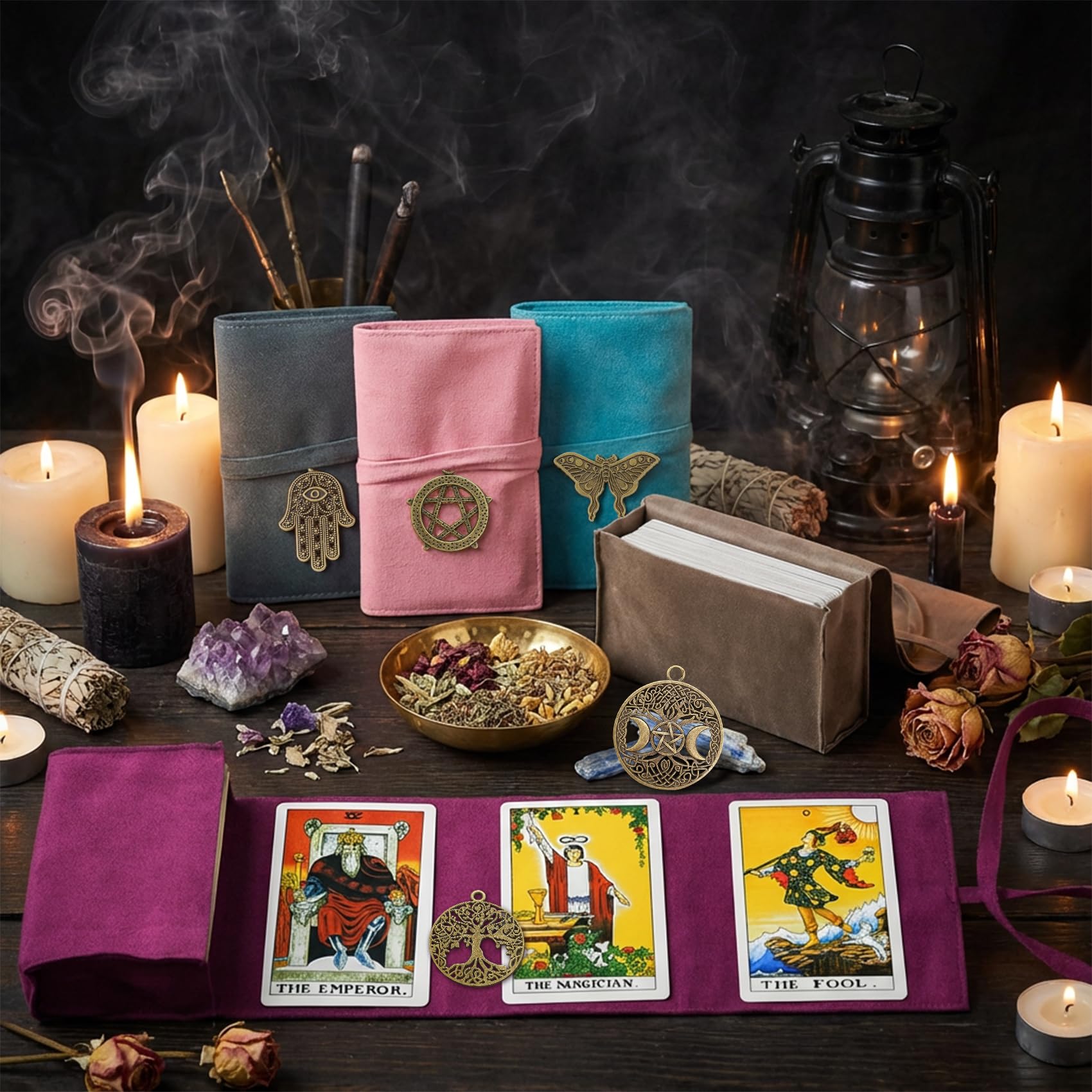Knana Support pour cartes de tarot, outils de divination de sorcière, accessoires de carte de tarot