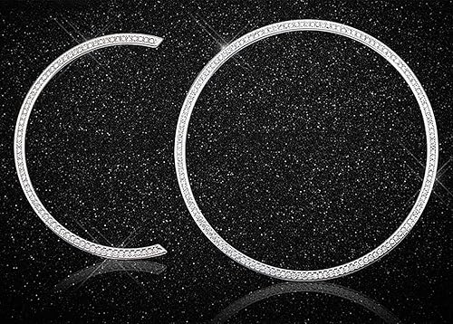 Miniatura 4 de Accesorios interiores brillantes para Mini Cooper F54 F55 F56 F60 con diamantes de imitación de cristal de modificación de moda (plata, tacómetro