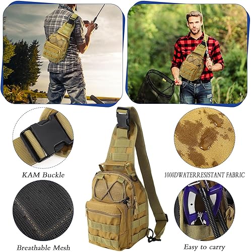 Miniatura 5 de Sosation Kit de equipo de pesca de 482 piezas, caja de aparejos de pesca con aparejos incluidos, mochila, señuelos, ganchos, plomos, herramientas de