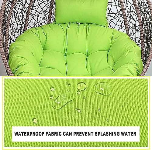 Miniatura 5 de HYCBT Cojín para silla de huevo, cesta colgante con reposacabezas, cojín de silla colgante, cojín de asiento redondo grande, hamaca colgante de