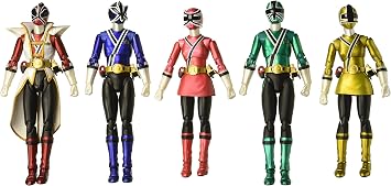 Bandai TAMASHII NATIONS S.H. Figuarts Power Rangers Samurai SDCC 2013 Metallic Set of 5 Power Rangers Samurai Action Figure Set