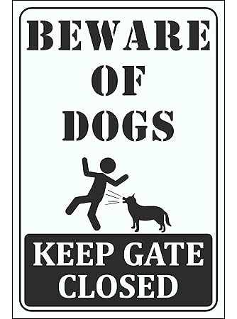 Craft Qila Safety & Warning Sign Board Beware of Dog