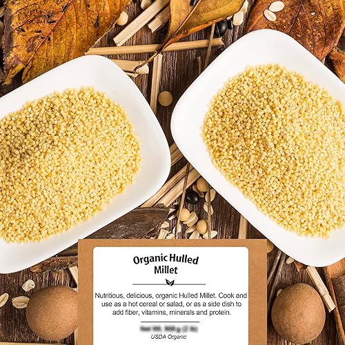 Miniatura 10 de Be Still Farms de grano de mijo orgánico (2.8 libras) - Semillas de mijo entero a granel - Ideal para cereales, arroz de mijo pequeño, gachas de
