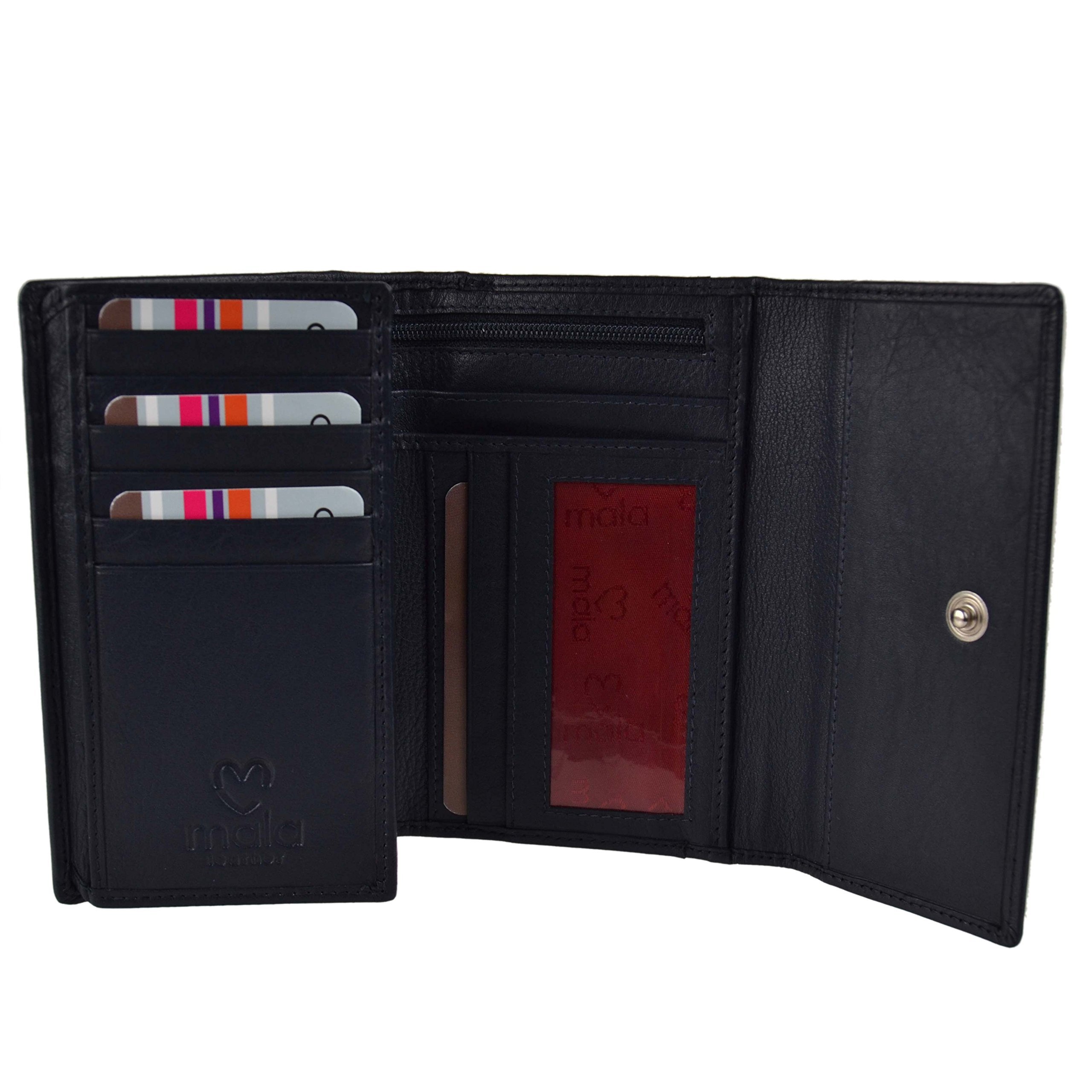 Porte-monnaie protection radio-identification femmes cuir contre piratage de carte