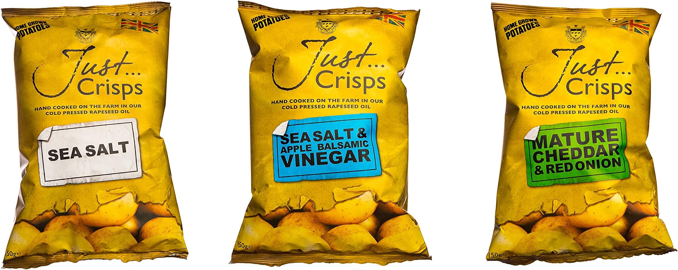 Just CrispsClassic Mixed Variety Box, 150 g, Pack of 12