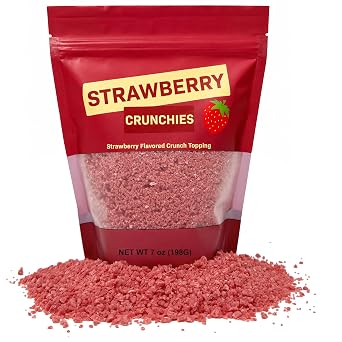 Strawberry Crunch Topping Crumble, Crunchies for Ice Cream 7 Oz