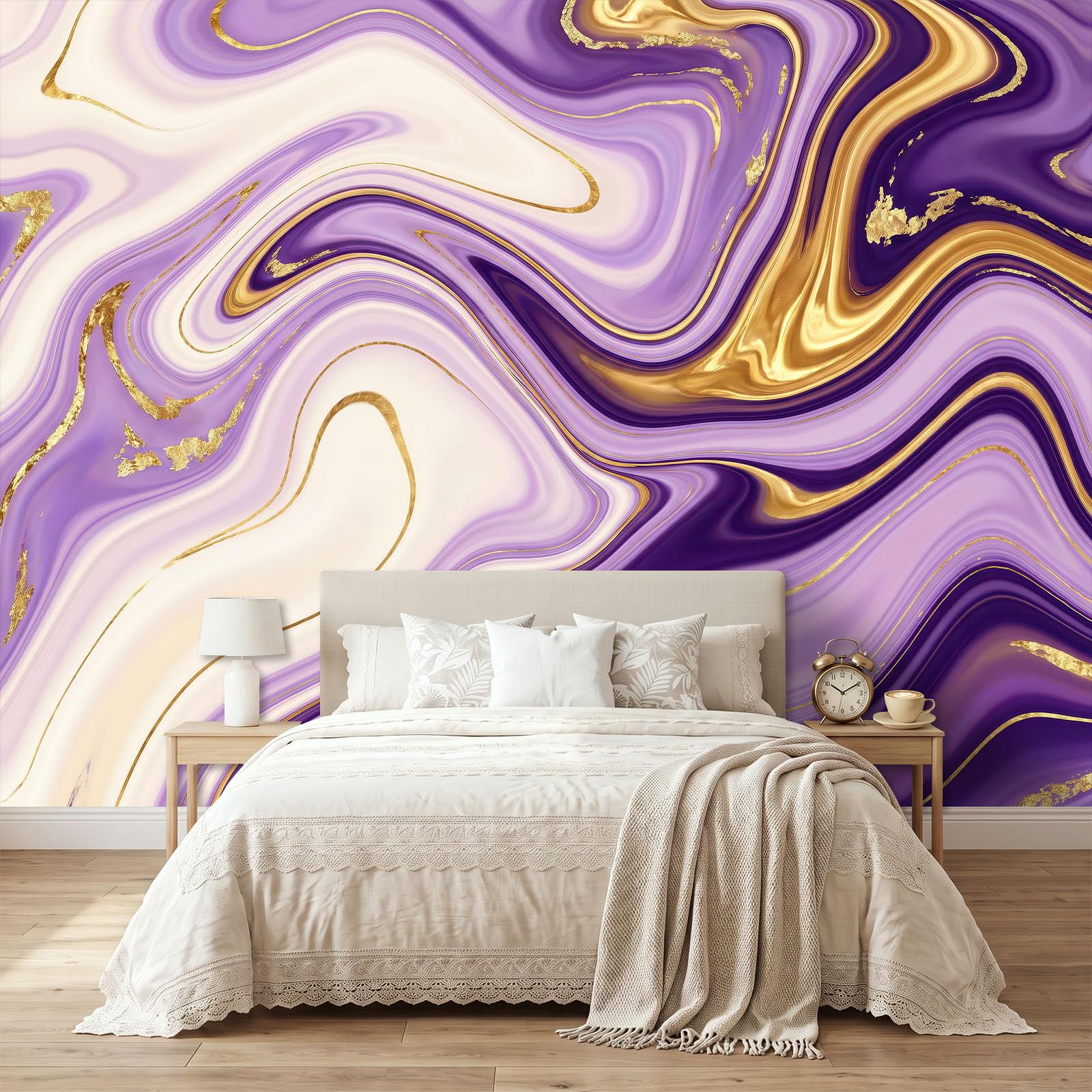 Abstrakcyjny płyn elegancka romantyczna tapeta samoprzylepna 350 x 256 cm