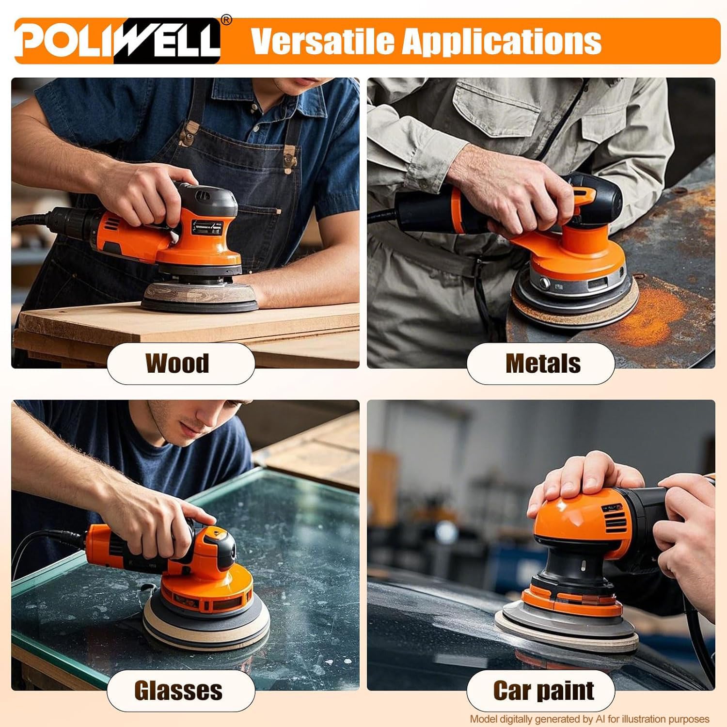 POLIWELL 5000 Grit Sanding Discs - 20 Pack -7