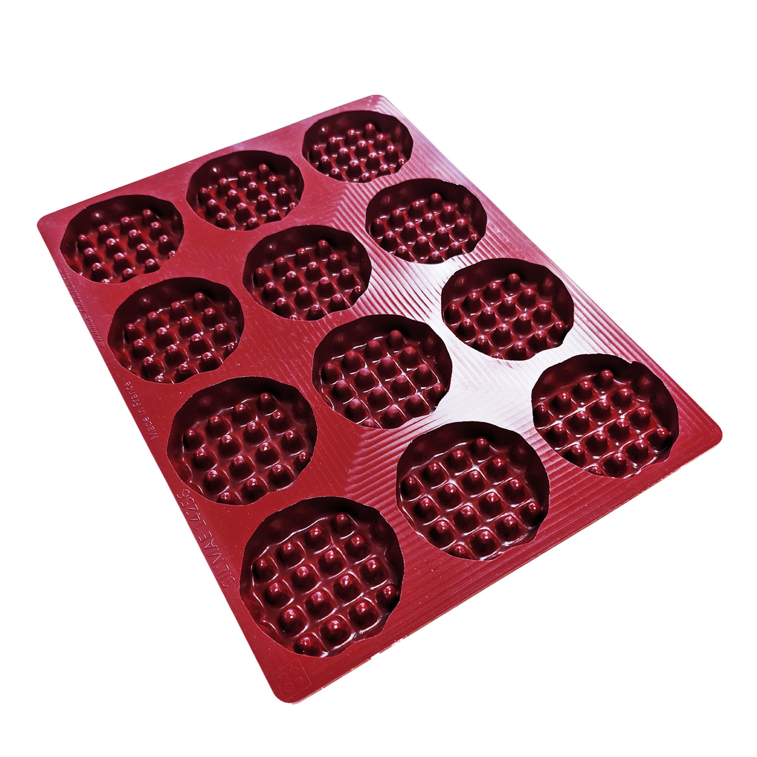 Moule gaufre silicone de 12 alvéoles Ø86 mm au démoulage net