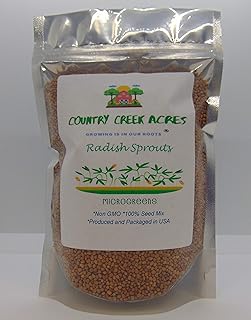 8 oz Radish Microgreen Sprouting Seeds. - Country Creek LLC - Non-GMO Seeds, hydroponics