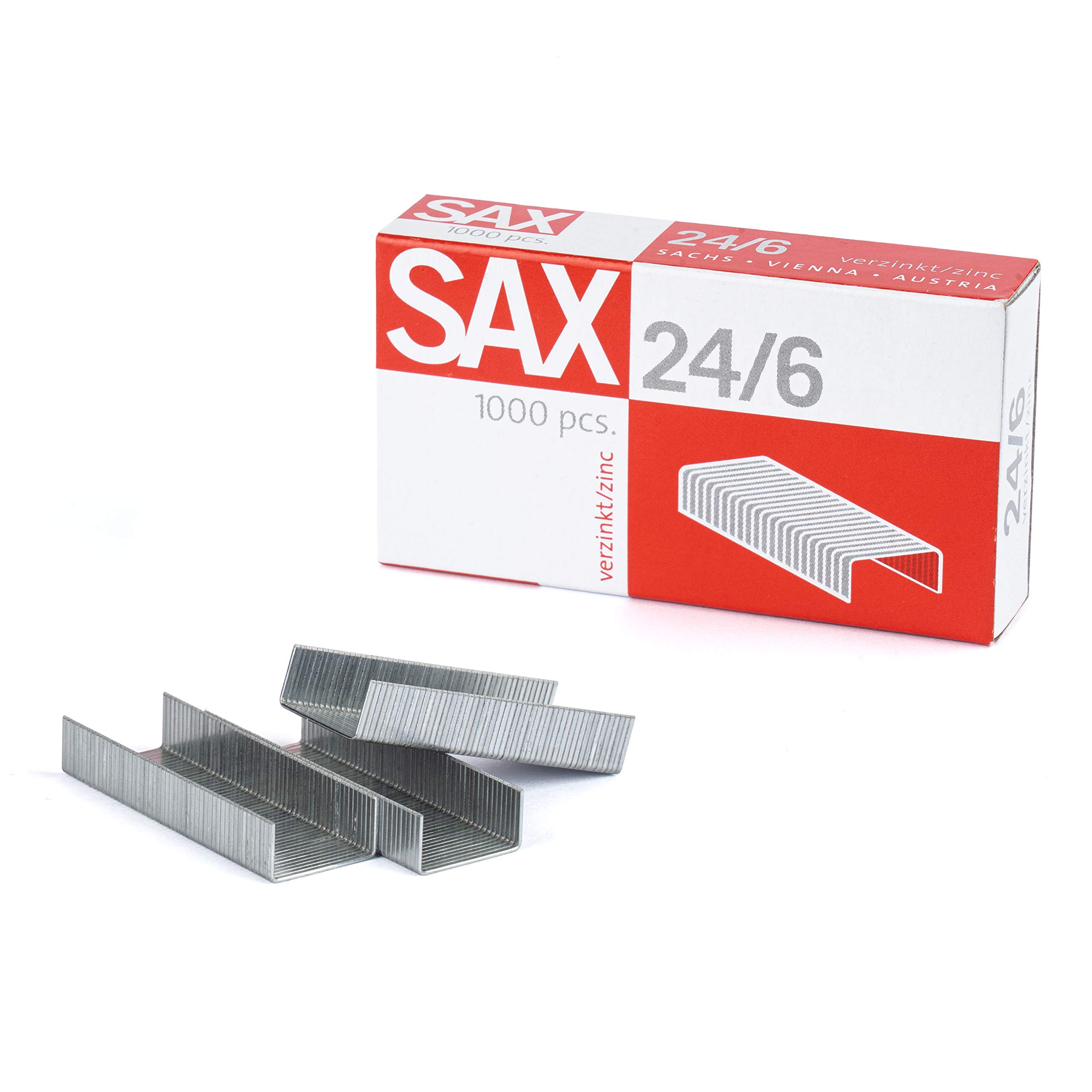 SAX Hefter Set, Frog Hefter 400, 1000 Stk. 24/6 Heftklammern verzinkt, Skre-Klick Enthefter, langlebig und stabiles Metall, Klammerentferner, universaler Klammer entferner