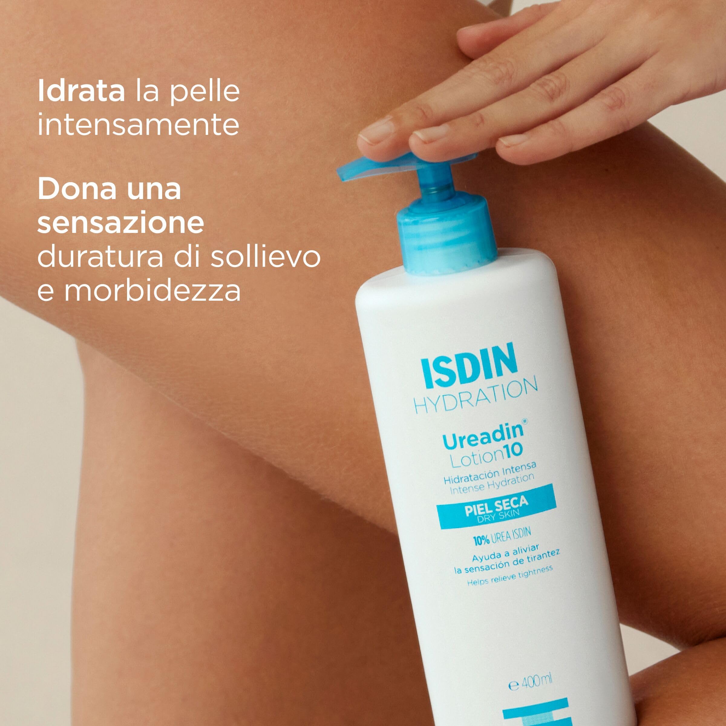 ISDIN Ureadin Lotion10 (400 ml) | Lozione Idratante con 10% Urea | Idrata Intensamente e Aiuta ad Alleviare la Sensazione di Tensione | Consigliata per Pelli Secche