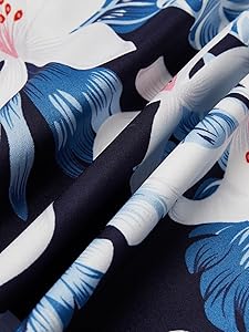 Hardaddy Men's Hawaiian Shirt Short Sleeve Tropical Button Down Shirts Floral Leaf Summer Beach Tops Holiday Wear