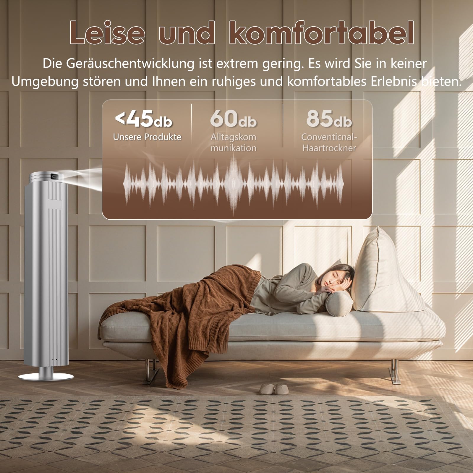 Wasserloser Diffuser FüR äTherische öLe, Bluetooth + WiFi-Funktion, 500ml Stand-Aromatherapie-Diffusor, Timer-Modi, Superleiser, Geeignet FüR Hotel, Spa, Zimmer Und BüRo
