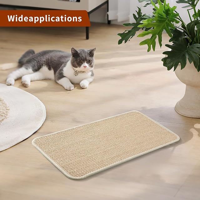 Foto 7 de 7 de 2 Piezas Rascador para Gatos Sofa,50x25cm,Antideslizante Alfombra rascador para Gatos,Autoadhesivo,Adecuado…