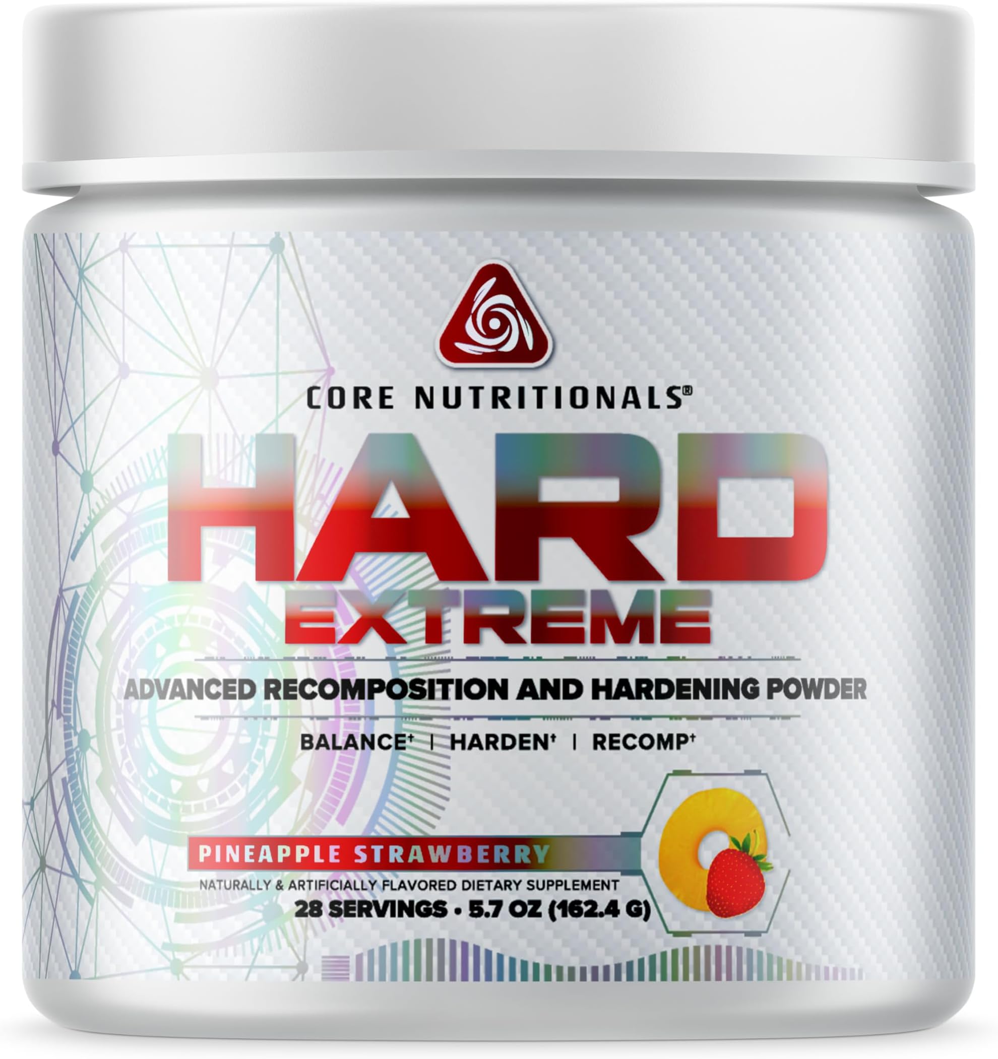 Platinum Hard Advanced Recomposition and Hardening Agent, Reduces Cortisol Levels and Regulates Healthy Estrogen Production 28 Servings (Pineapple Strawberry)