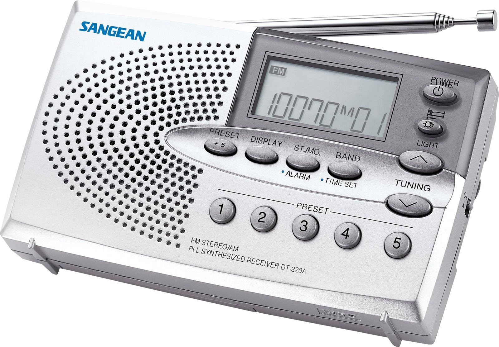 Sangean DT-220A AM/FM Stereo Pocket Size Radio with Self-Storage Headphones (Discontinued by Manufacturer)