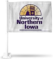 Vista 48 de Rico Industries Bandera de coche de doble cara de la NCAA, gran accesorio para automóvil