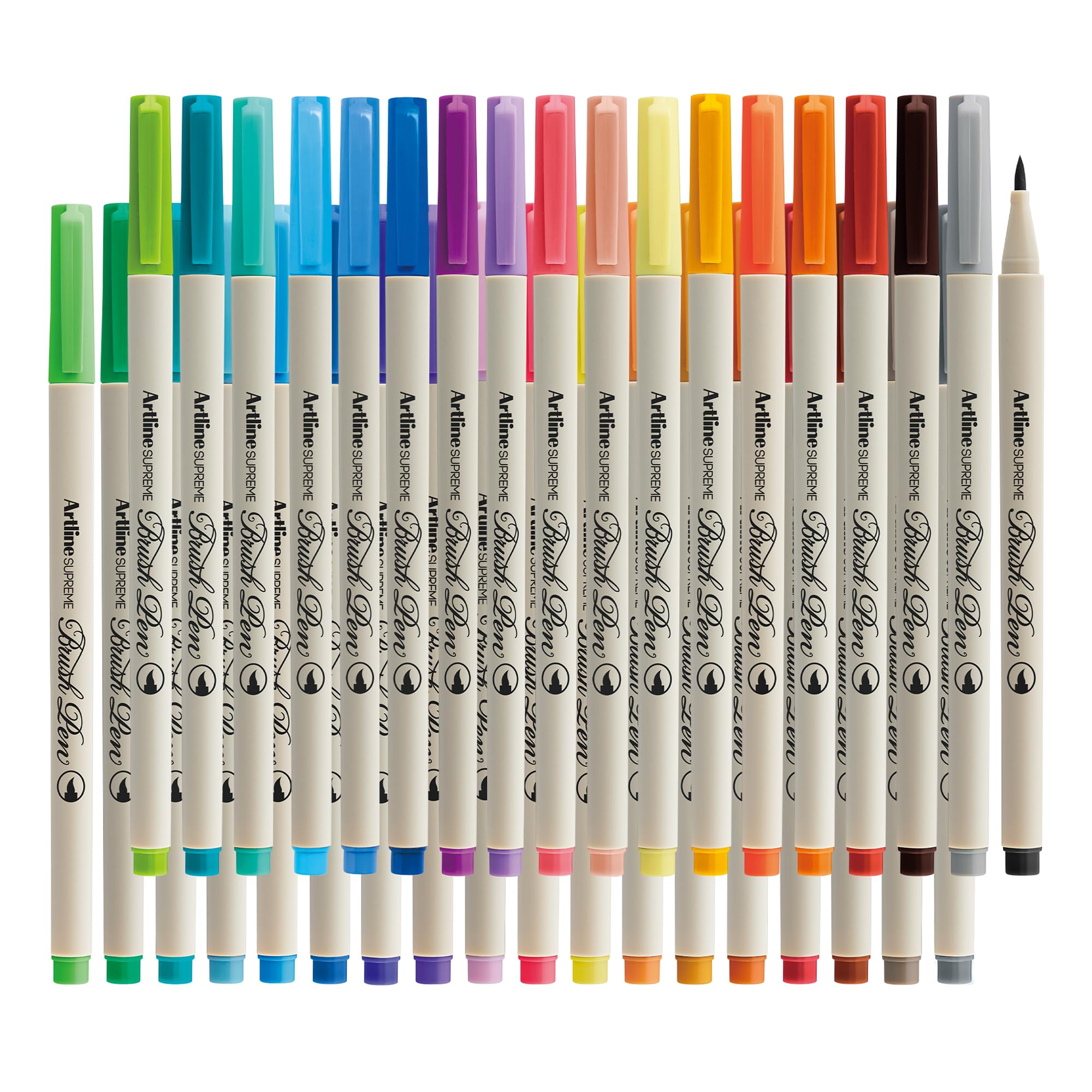 Sponsored Ad – Supreme Brush Pens (Pack of 36 Vibrant Colours). Water-Based Felt Tip, Water Brush for Adults or Students. Art Set for Colouring & Drawing - Genuine Art Supplies