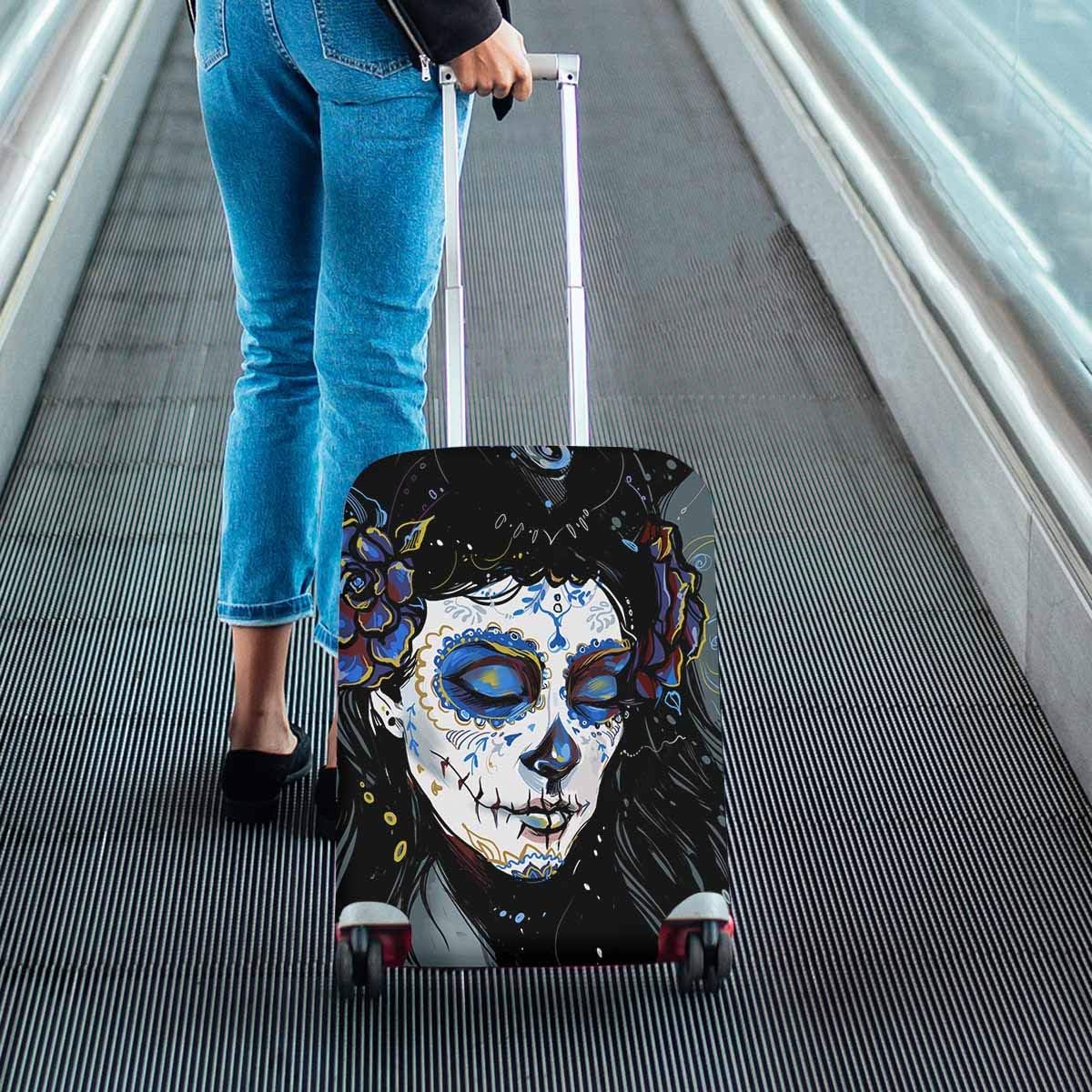 review InterestPrint Vintage Sugar Skull Rose Travel Luggage Cover Suitcase Protector Fits 26