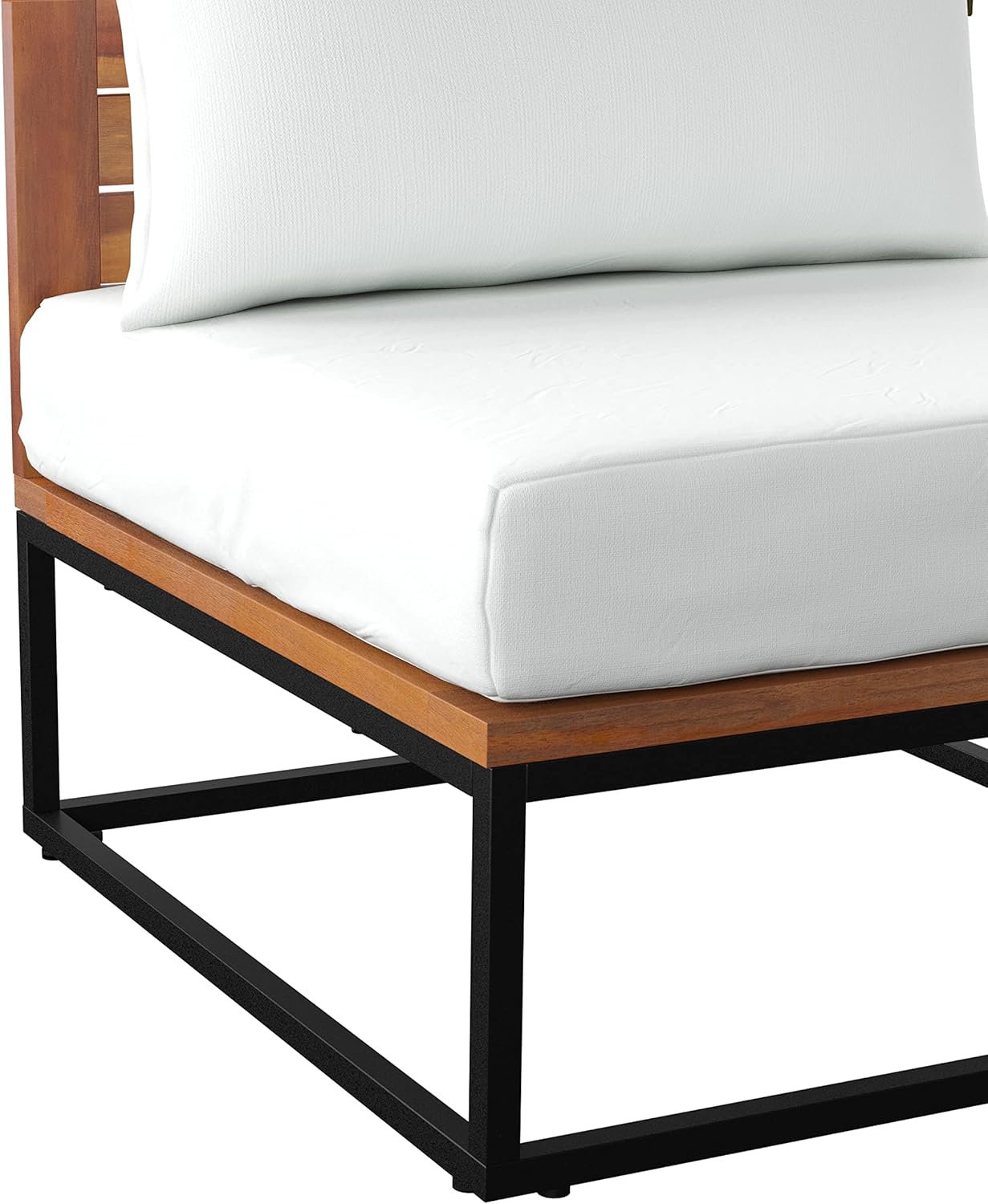 SEI Furniture Taradale Outdoor Chair w/Cushion, White