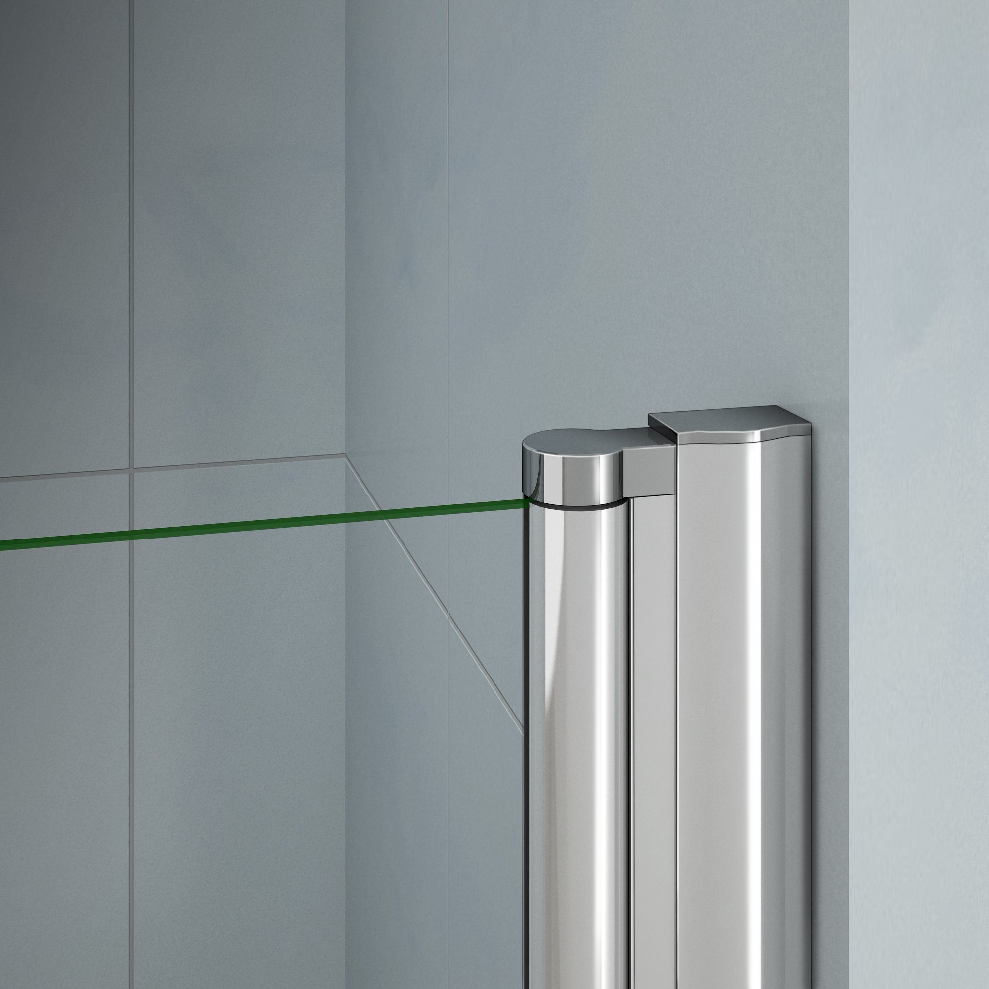 AICA porte de douche pivotante 76x197cm en 6mm verre anticalcaire AICA porte de douche en niche