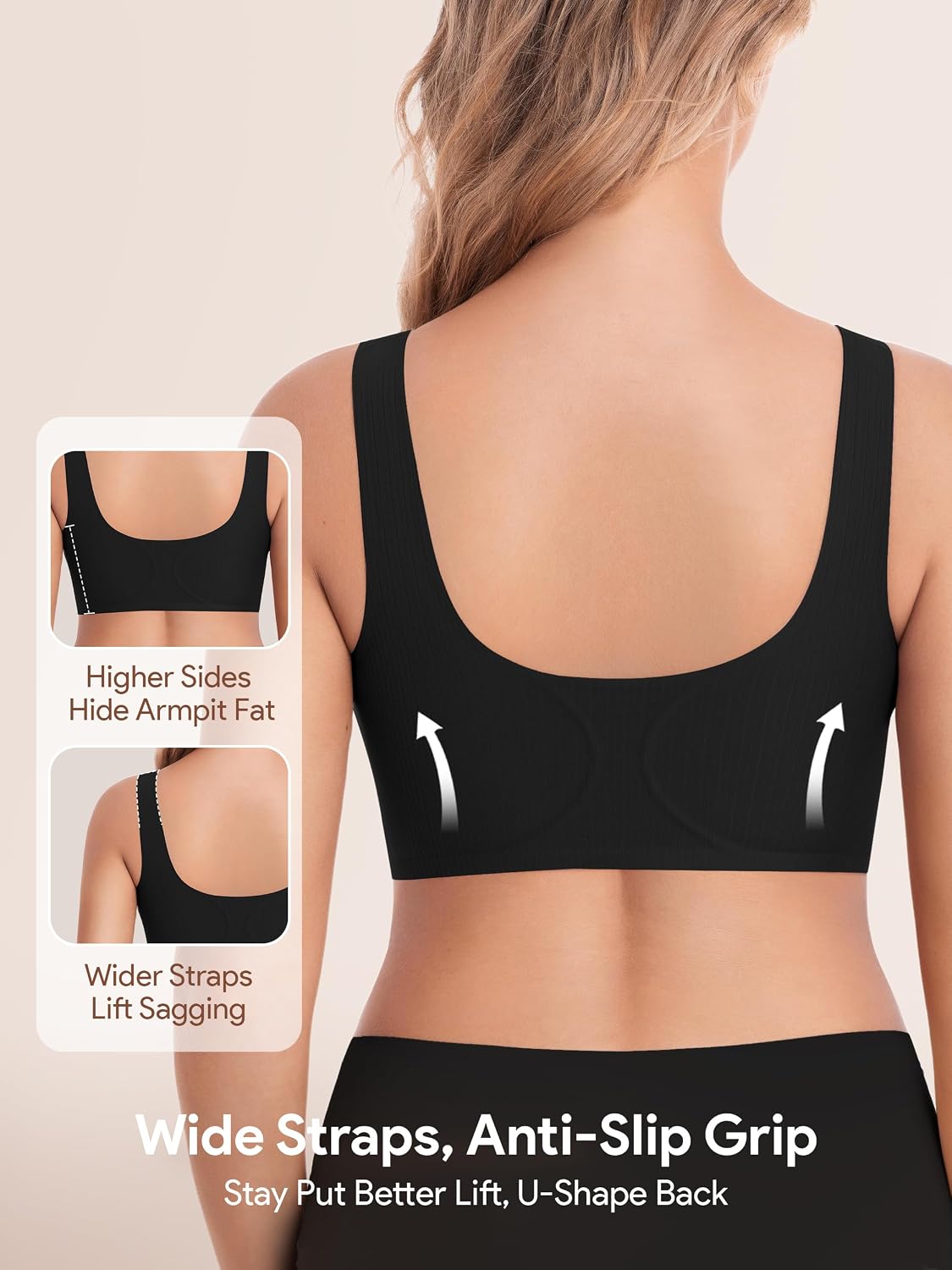 Seamless Front Closure Jelly Bras for Women No Underwire,Push Up Bra thumbnail
