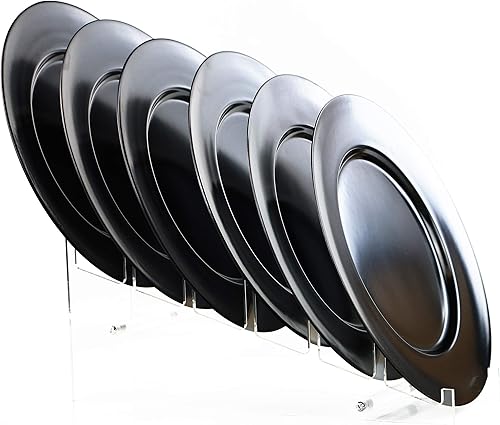 Miniatura 2 de Calypso Basics by Reston Lloyd - Plato llano de melamina, juego de 6, color negro