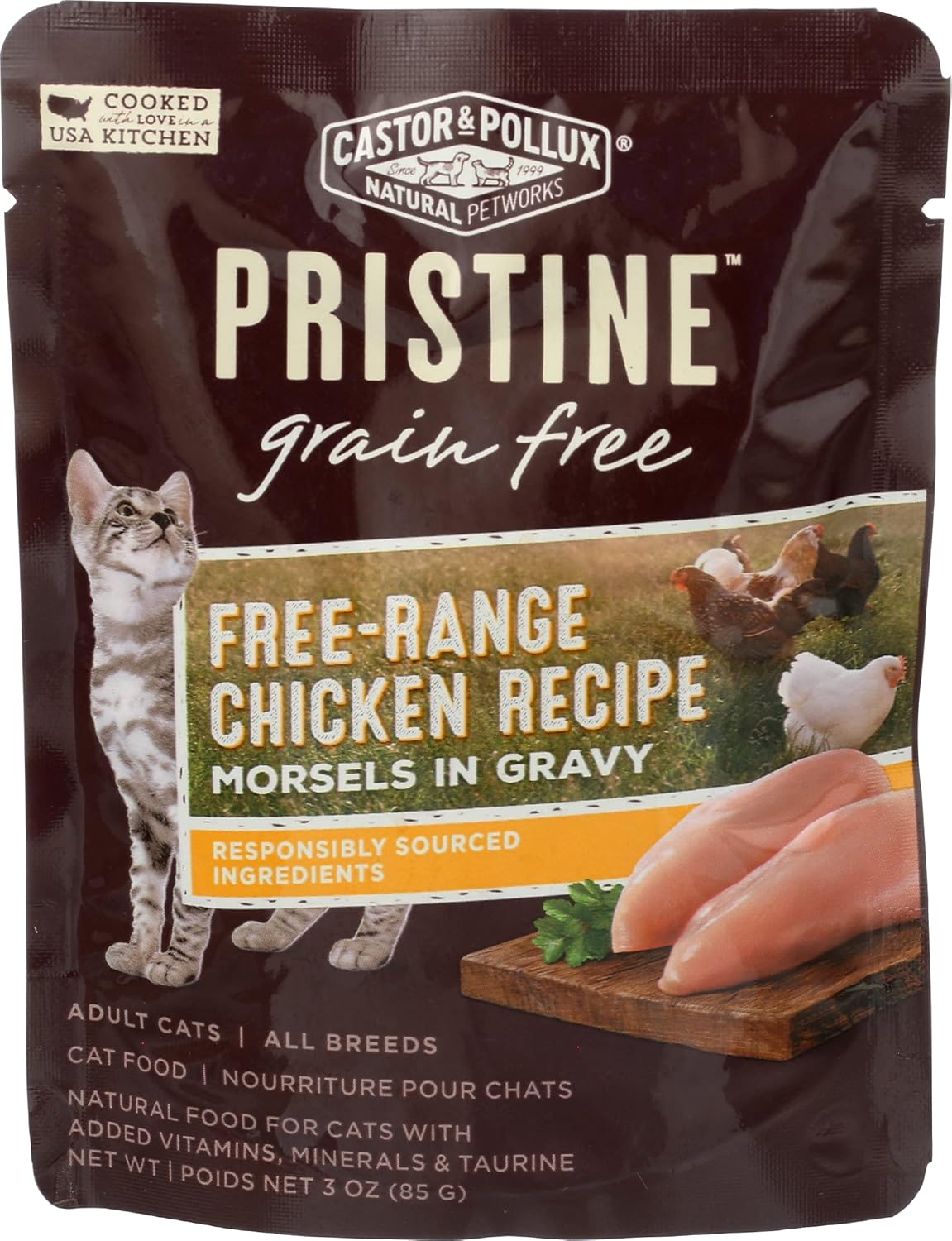 Castor & Pollux Cat Food Can Gluten Free Chicken Mo, 3 oz