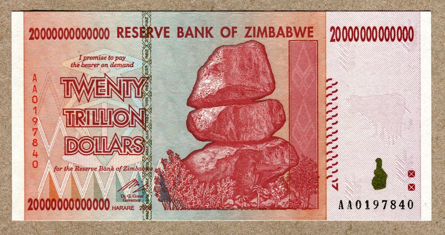 Zimbawe Trillion Dollar Bill The 100 Trillion Dollar Bill Super