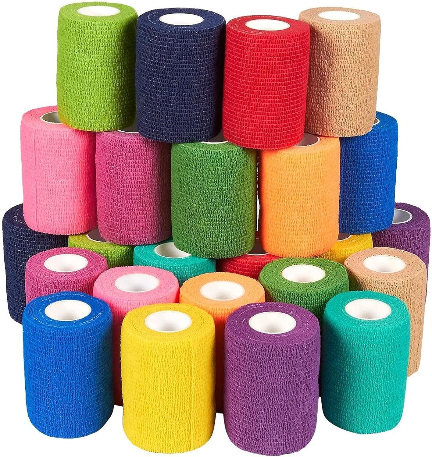 Vetmatters Petrap, Self-Adhesive, Only Sticks to Itself, Non-Woven Tape for Dog Legs, Paws, Wounds, First Aid Cohesive Bandage for Horse, Cat, Bird, Animal, 12 Rolls/Pack, 7.5 cm x 4.5 m, Plain colour (B0C9CFR539) Amazon Price History, Amazon Price Tracker
