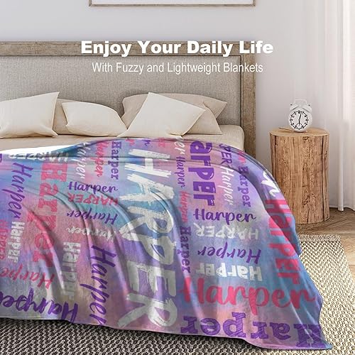 Miniatura 10 de Artsadd Mantas personalizadas para niños con nombres, mantas personalizadas con nombre para adultos, mantas de bebé personalizadas para niños y