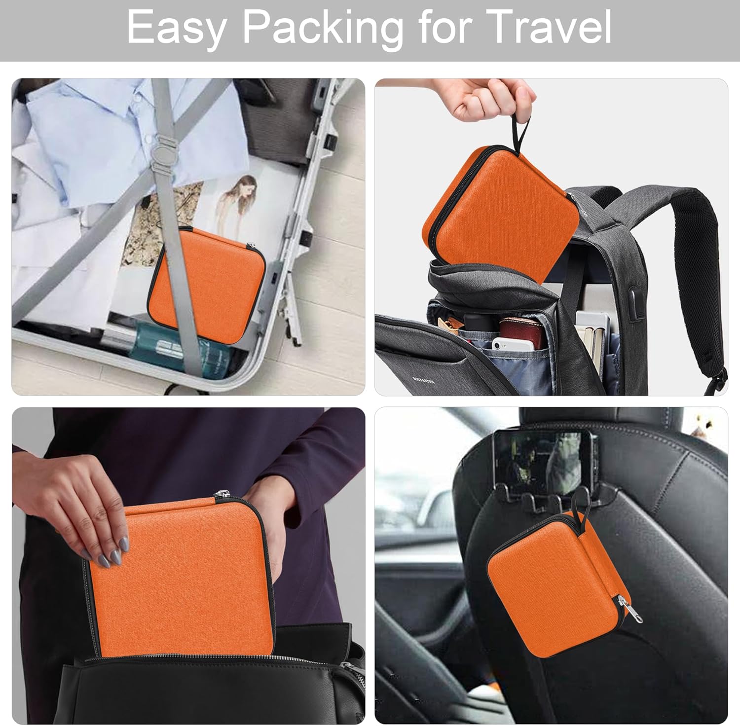 Bukere Travel Sunglasses Organizer Case Adjustable Slot For Multiple Eyeglasses Hard-shell Portable Storage Box for Men Women - Image 7