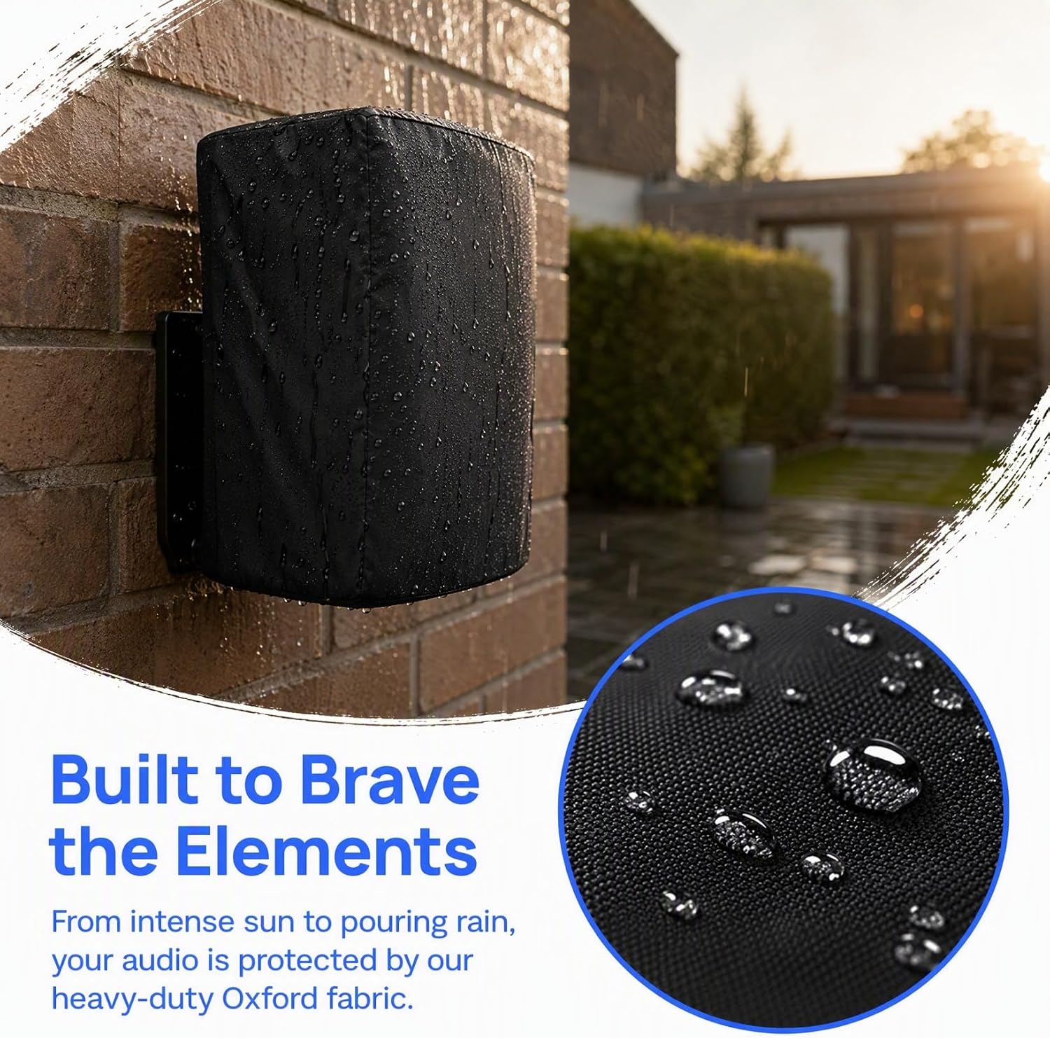 Toyvian Outdoor Speaker Cover Waterproof Dust Cover for Wall Mounted Speakers Oxford Fabric Speaker Bag for Patio Garden and Outdoor Decor 17.99 X 11.81 X 11.02 in image 2