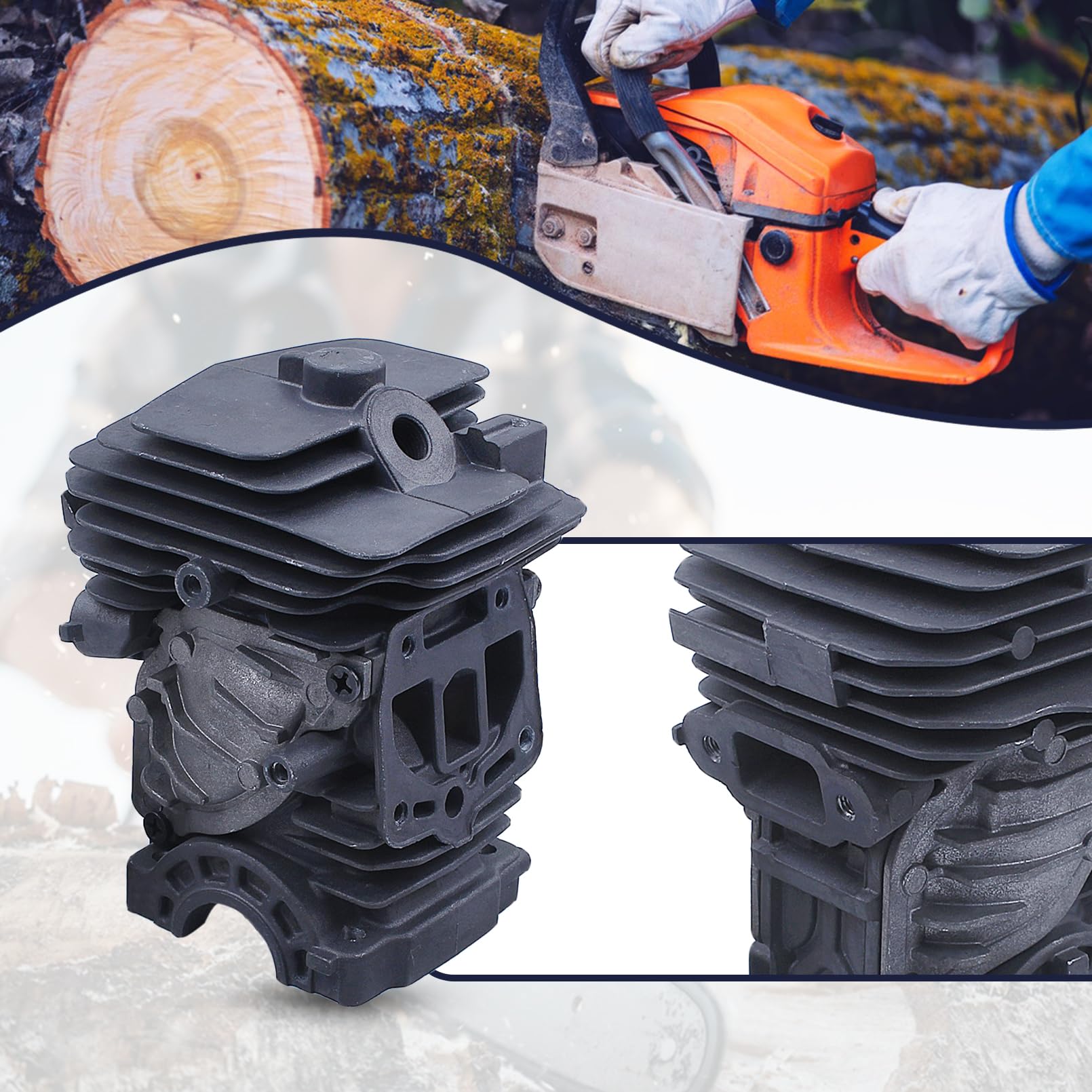 Kit de Bombilla de Filtro de Aire de pistón de Cilindro 44Mm, para Motosierra para Stihl Ms251, 1143 020 1207,1143-020-1207,